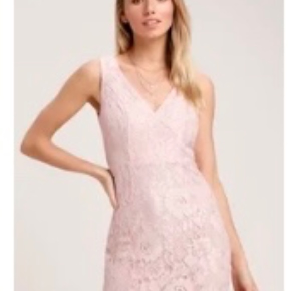 NWT Lulu’s lace dress in blush - Picture 5 of 5